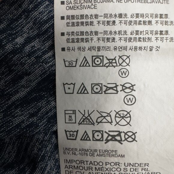 Under Armour HeatGear Tech Tee Mens Medium Loose Fit Short Sleeve Heathered Blue - Picture 9 of 10